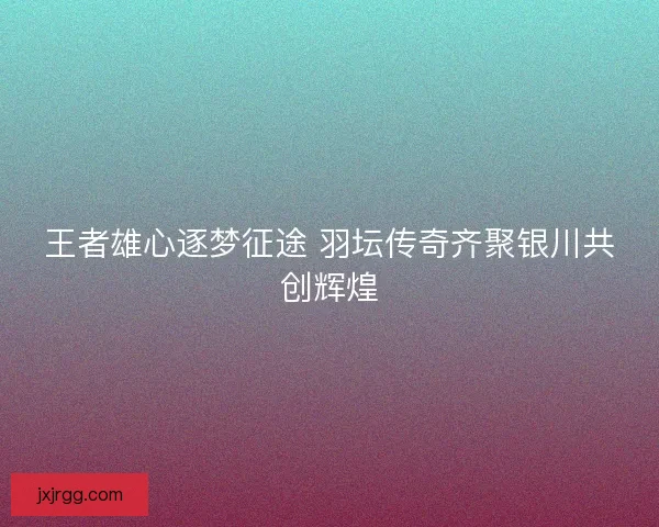 王者雄心逐梦征途 羽坛传奇齐聚银川共创辉煌
